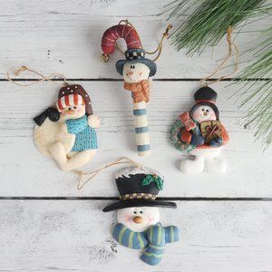 CMI/Henton Christmas Ornaments - Set of 4  Snowmen
